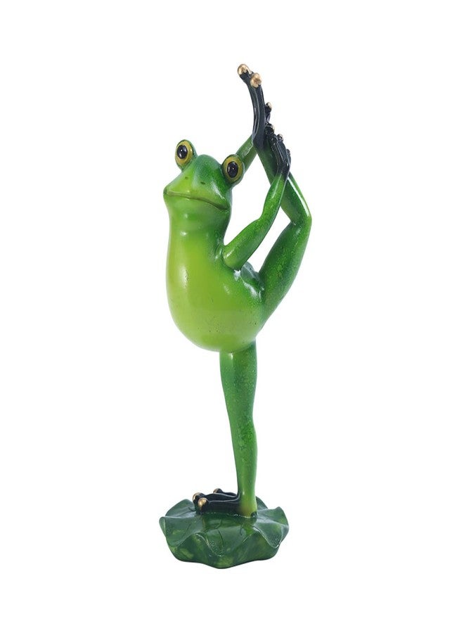Queemie® Funny Dancing Frog Figurine, Yoga Pose Toad Zen Dancer Sculpture Statue, Mascot Frogs Animal Resin Crafts Collectible Figurines for Home Office Yard Garden Decoration - Image 1