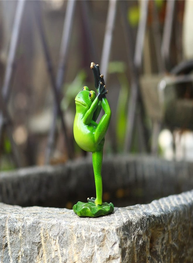 Queemie® Funny Dancing Frog Figurine, Yoga Pose Toad Zen Dancer Sculpture Statue, Mascot Frogs Animal Resin Crafts Collectible Figurines for Home Office Yard Garden Decoration - Image 4
