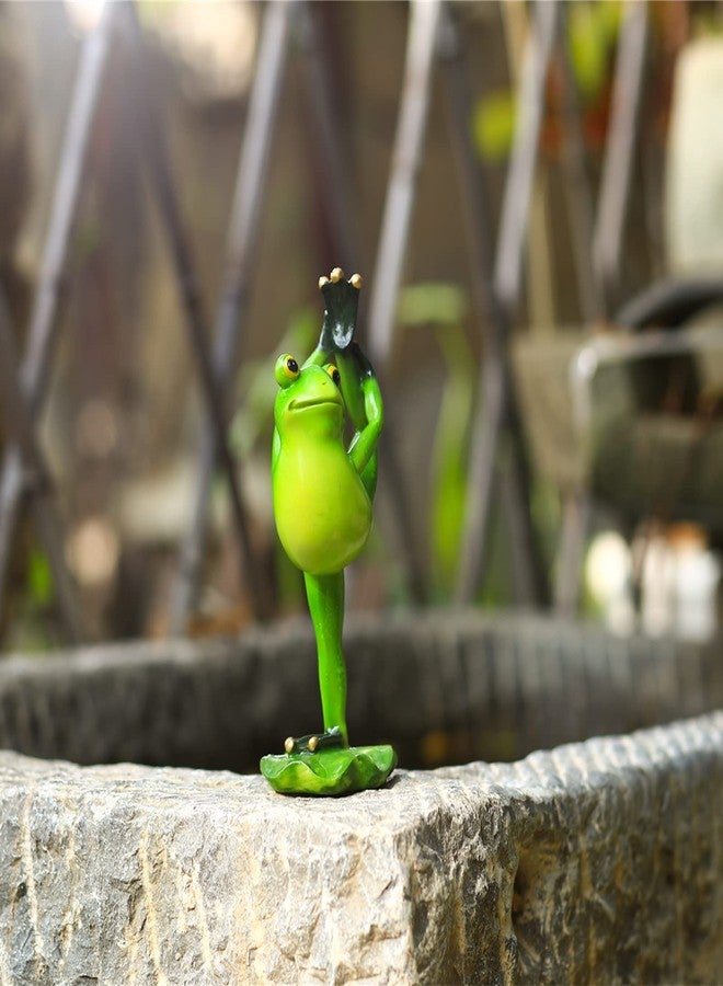 Queemie® Funny Dancing Frog Figurine, Yoga Pose Toad Zen Dancer Sculpture Statue, Mascot Frogs Animal Resin Crafts Collectible Figurines for Home Office Yard Garden Decoration - Image 3
