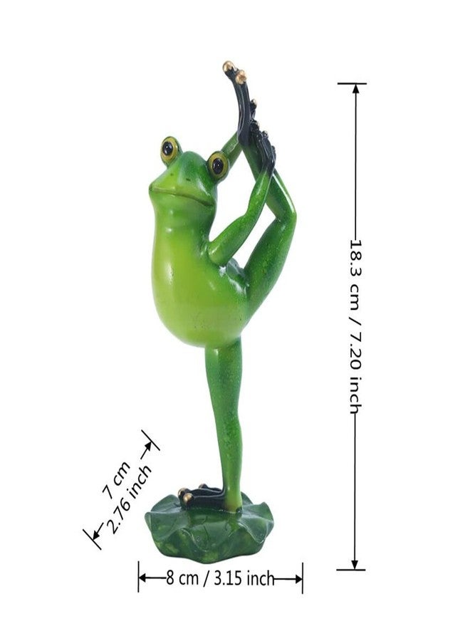 Queemie® Funny Dancing Frog Figurine, Yoga Pose Toad Zen Dancer Sculpture Statue, Mascot Frogs Animal Resin Crafts Collectible Figurines for Home Office Yard Garden Decoration - Image 2
