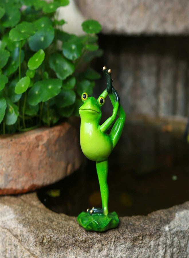 Queemie® Funny Dancing Frog Figurine, Yoga Pose Toad Zen Dancer Sculpture Statue, Mascot Frogs Animal Resin Crafts Collectible Figurines for Home Office Yard Garden Decoration - Image 5