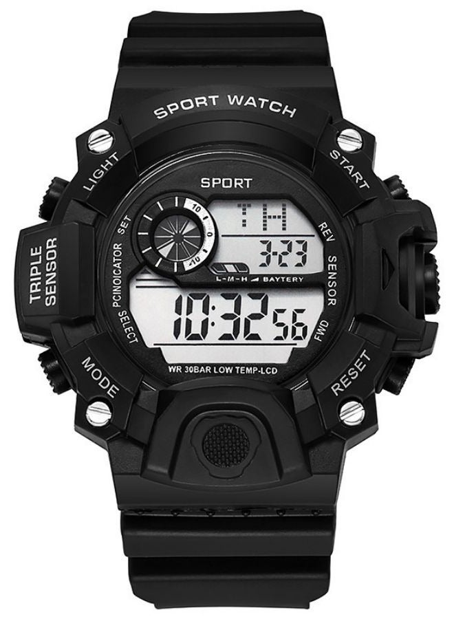 SPORT 2 PCS Outdoor Multifunctional Watch with Night Light Alarm and Sports Features (Black, Dark Blue) - Image 3