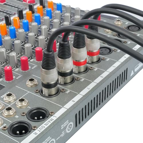 HUALEU 5Pack 5 Color 1.5FT XLR Female to Dual Male Y Splitter Cable, Female to 2 Male 3Pin-XLR Y Cable,Splitter 3Pin 1 F to 2 M for Micphone Mixer - Image 4