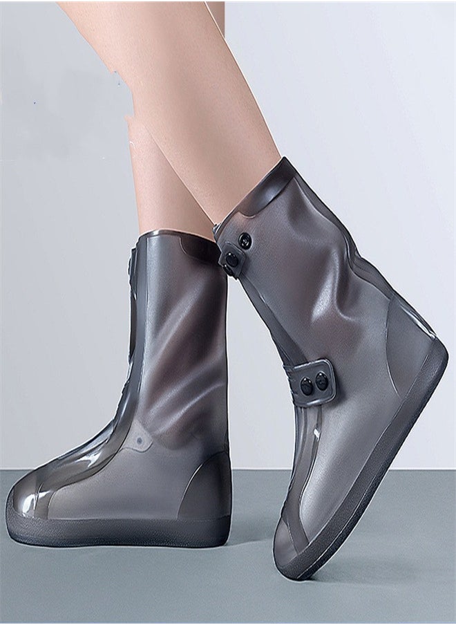 Loquat - Children's Mid Tube Rain Boots Cover Black - Image 1