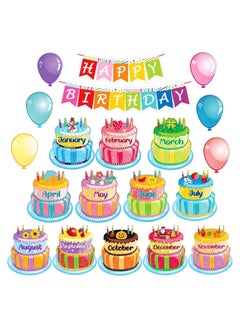 Generic BIRTHDAY Decorations Board Set 20 Pieces Cut Out  Classroom Wall Decorations Bulletin Boards Classroom Print Up to Date  - Image 1
