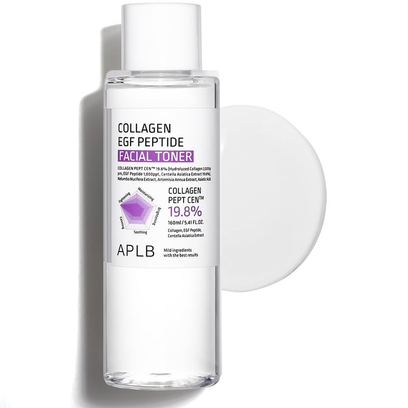 APLB Collagen EGF Peptide Facial Toner Collagen PEPT CEN 198 541 FLOZKorean Skincare Elasticity Care Replenishing Moisture Revitalize for Gentle and Improve Skin Texture - Image 2