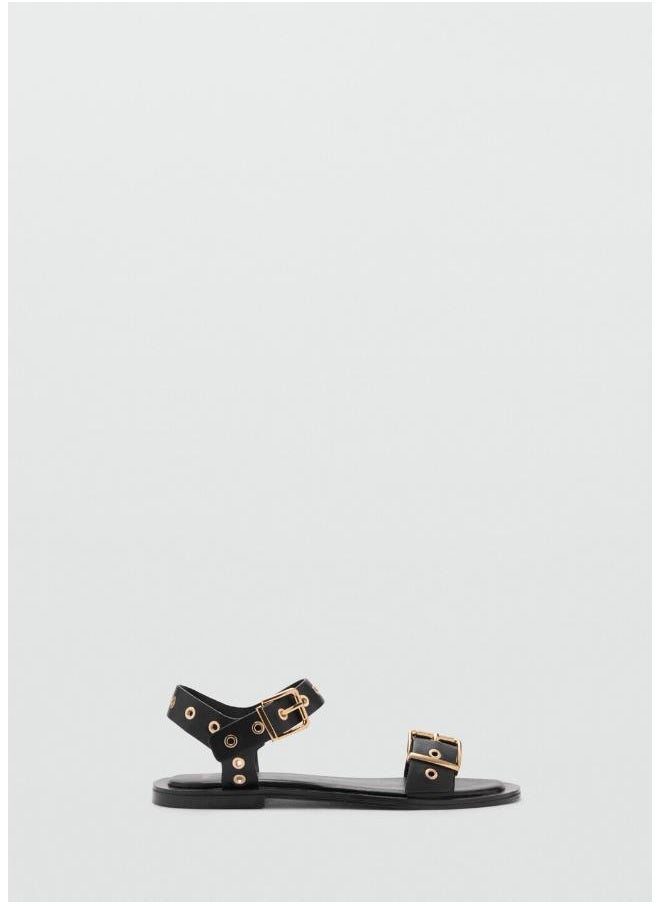 MANGO Strappy Sandals With Eyelets  - Image 1