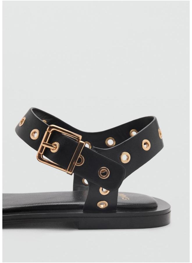 MANGO Strappy Sandals With Eyelets  - Image 3