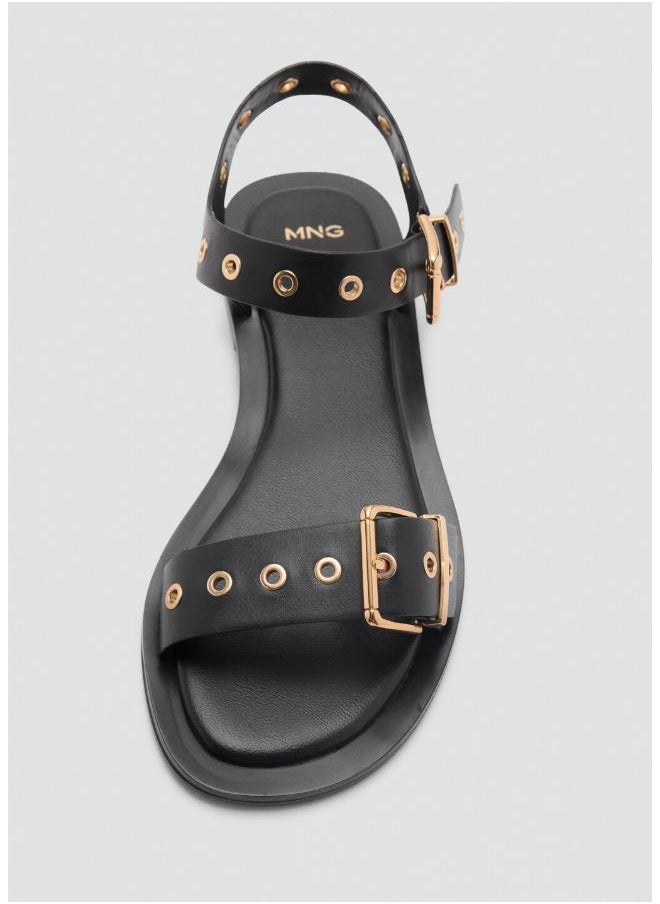 MANGO Strappy Sandals With Eyelets  - Image 4