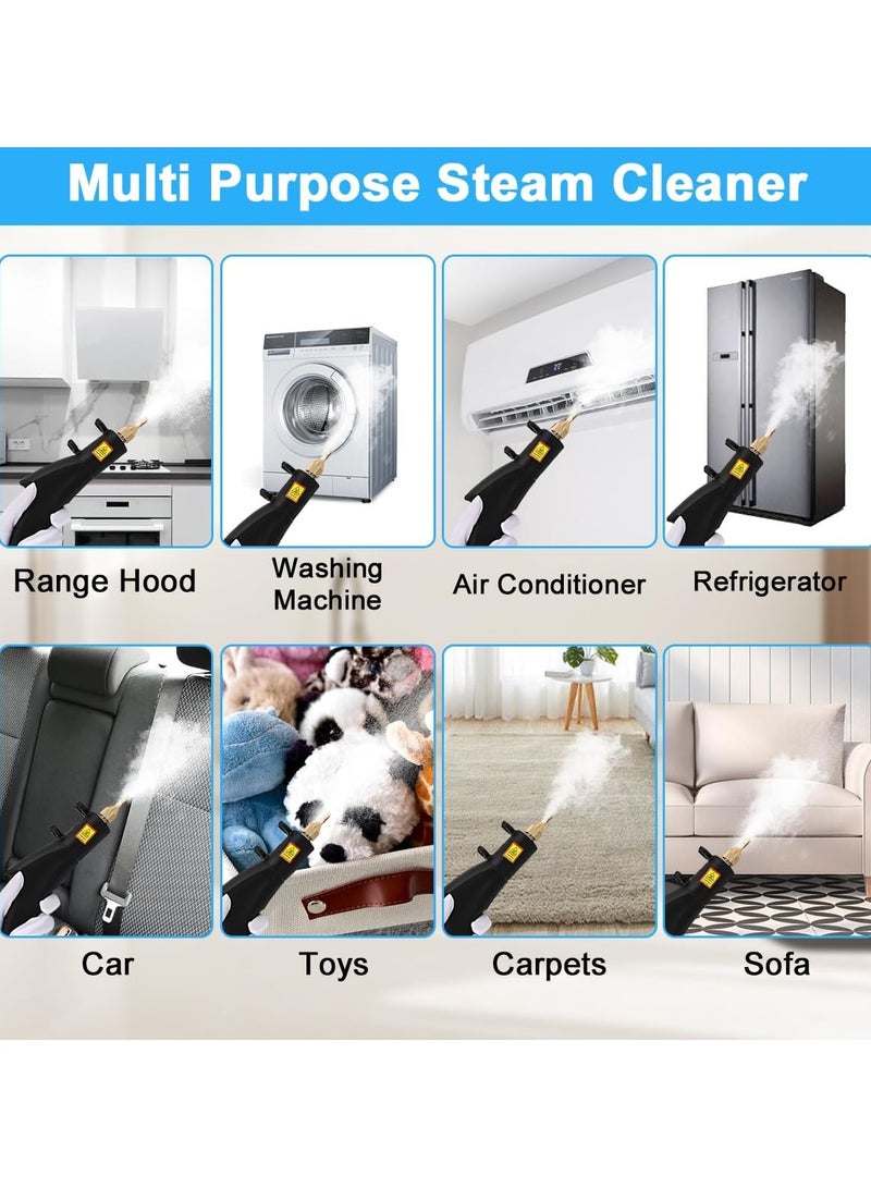 AROAQ Steam Cleaner 2500W High Pressure Handheld Steamer Portable Steam Cleaning Machine with 3 Brushes Tankless Heavy Duty Electric Steamer for Home Use Kitchen Bathroom Tile Hard Surface Car Detailing - Image 5