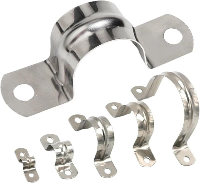 Stainless Steel U Type Conduit Clamp M10 Thickened Tube Saddle Clip Bracket - Image 1