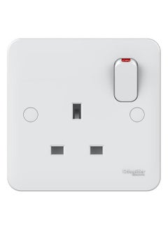 Schneider Schneider Electric Lisse 1 Gang Switched Socket 8.7 x 8.7 x 2.4cm 250 VAC 