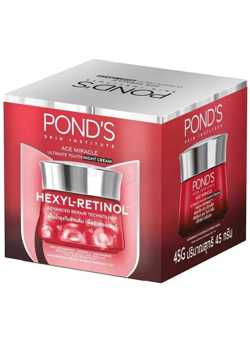 بوندس كريم بوندز إيج ميراكل ألتيميت يوث هيكسيل ريتينول النهاري + كريم الليل يملأ التجاعيد ويزيد من امتلاء البشرة 45 جرام × 2 - Image 5