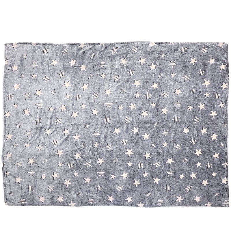 Fluorescent Star Blanket Comfortable Throw Blanket For Home Use 150X200CM Glow in The Dark 1Set - Image 1