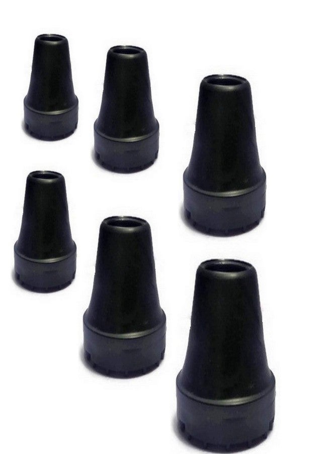 iwalk; Changing Lives Mobility PVC Ferrule/Shoe for Walking Stick, Elbow Crutches - Pack of 6 - Image 1