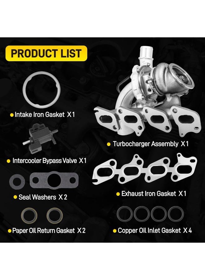 YEHERIT 667-203 1.4 Turbo Turbocharger with Gasket Compatible with 2011-2016 Chevrolet Cruze 2012-2020 Chevy Sonic 2013-2018 Trax 2013-2020 Buick Encore 1.4L Turbo Charger Replace# 55565353 - Image 4