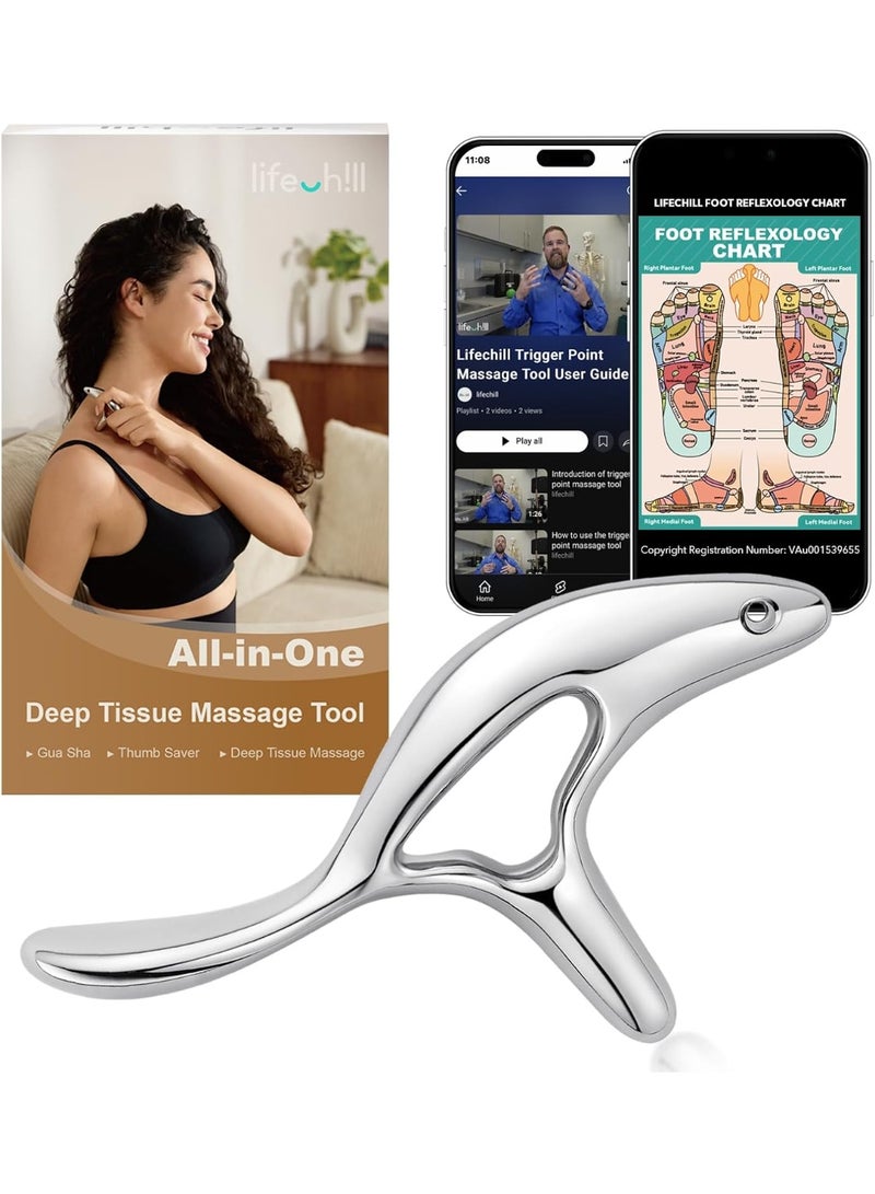 عام أداة تدليك نقطة الزناد لتدليك الأنسجة العميقة وغوا شا، أداة مكشطة العضلات لتخفيف آلام الجسم بالكامل، أداة الضغط الإبري لتوفير الإبهام - Image 1