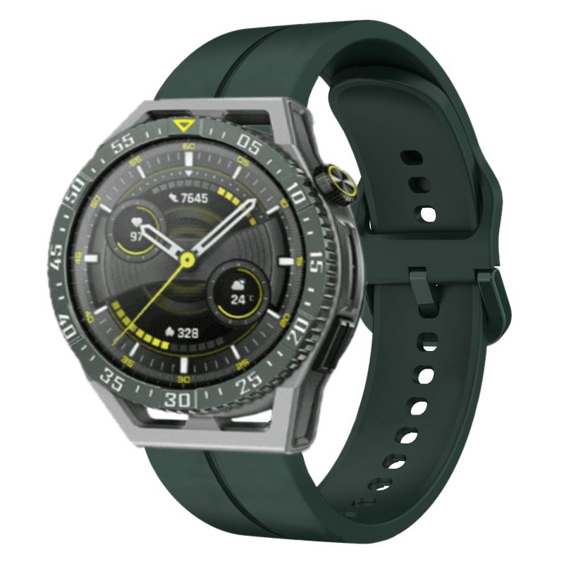 erorex For Huawei Watch Gt 3 Se 22Mm Loop Silicone Watch Band(Dark Green) - Image 1