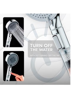 AMROAH Ionic High Pressure Filtered Shower Head with Hand Held, Showerhead Nozzle with 5 Spray Modes Bathroom Spa & Massage Filtration to Reduce Hair Loss & Dry Skin Ideal for Hard Water  - Image 4