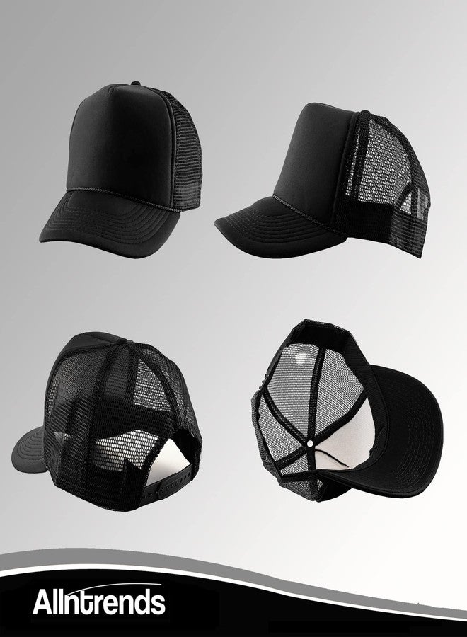 ALLNTRENDS قبعة ALLNTRENDS Soccer Mom Trucker Hat مطرزة للنساء، قابلة للتعديل، شبكية، ذات مشبك خلفي (أسود) - Image 3