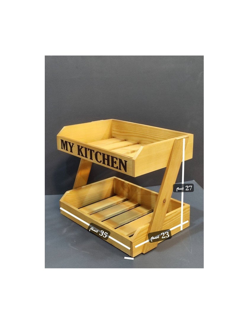 استاند خشبي مفرغMY KITCHEN متعدد الاستخدامات لبرطمانات التوابل و البقوليات منظم ف المطبخ يساعد علي تنظيم البرطمنات داخل المطبخ  - Image 5