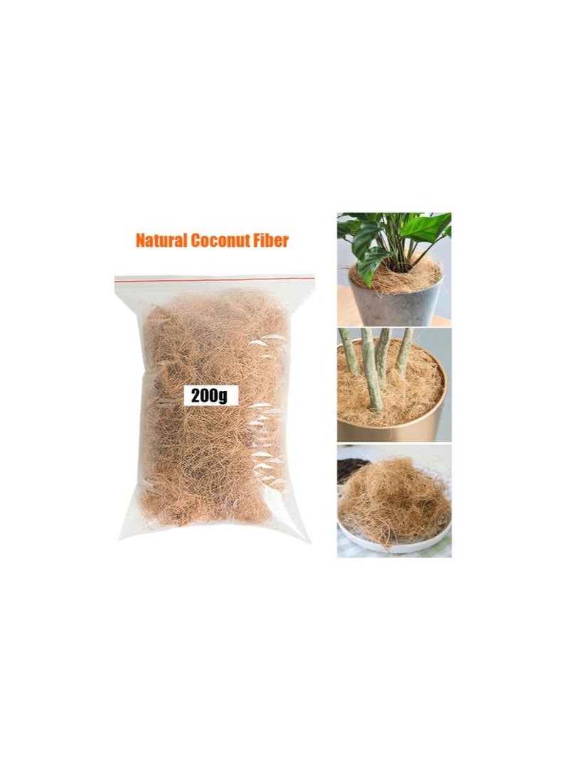 Meetion غطاء أصيص زهور مصنوع من ألياف قشر جوز الهند الطبيعي 200 جرام، مقاوم للحشرات، يحمي التربة الخاصة بالنباتات والزهور ويحافظ على الدفء، فراش الزواحف، عش الطيور - Image 1