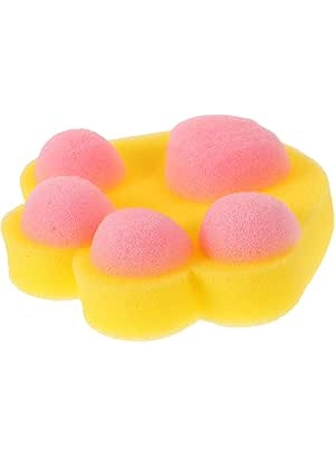 Paw Shaped Bath Sponges Soft Exfoliating Bathing Tools For Kids Gentle Skin Cleaning - Image 1