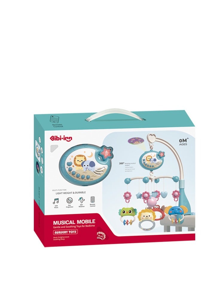 Hot selling Remote baby crib bell toy multifunctional music rotating bedside bell baby smoothing toy - Image 2