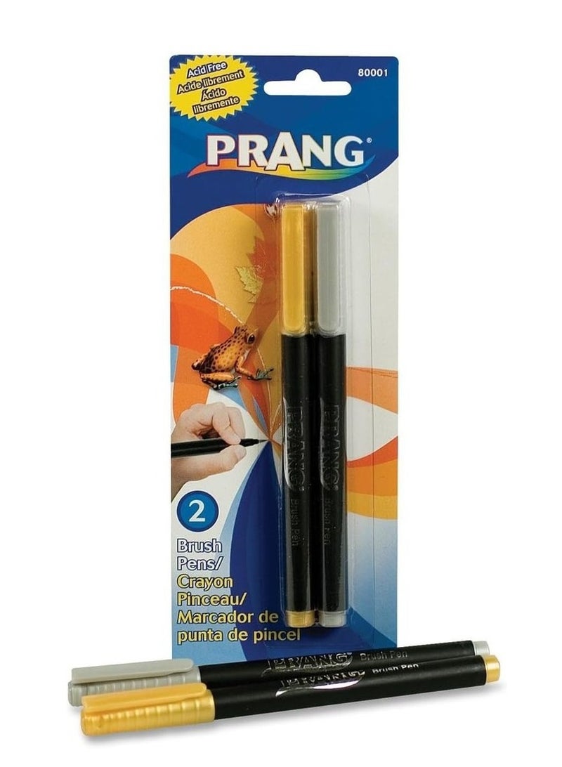 PRANG 2 Brush Pens/Crayon