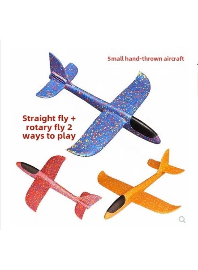 Large Hand Throwing Aircraft Toy Light-emitting Outdoor Sliding Aircraft Children's Swing Throwing Gliding Foam Aircraft Model-Color:36cm Small Size Hand Throwing Aircraft (random Color)  - Image 1