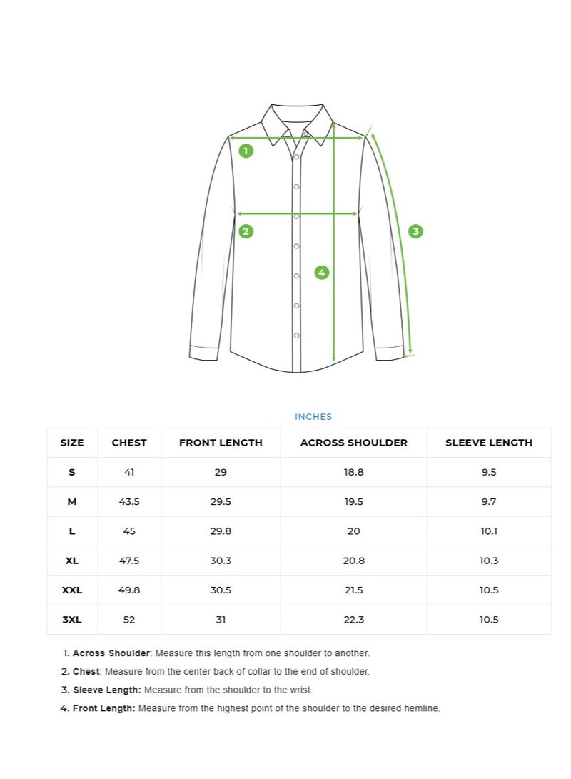 THE BEAR HOUSE Cotton Shirt for Men | Slim Fit, Long Sleeve, Casual & Formal Wear | Soft, Breathable Fabric for Office, Everyday, & All-Season Use in Classic & Trendy - Image 3