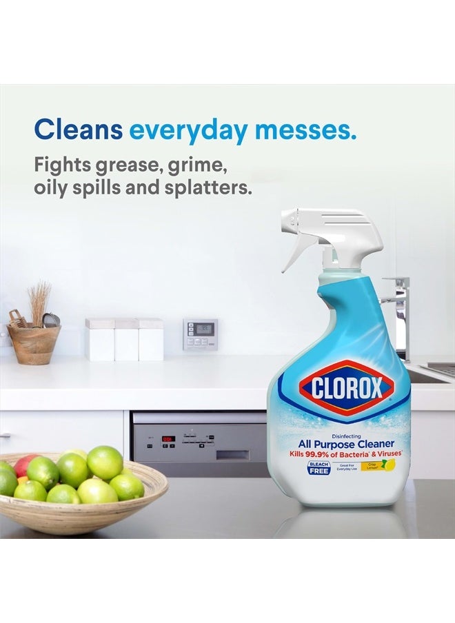 Disinfecting All-Purpose Cleaner 32 Oz and Disinfecting Bathroom Cleaner, Household Essentials, 30 Oz, Pack of 3