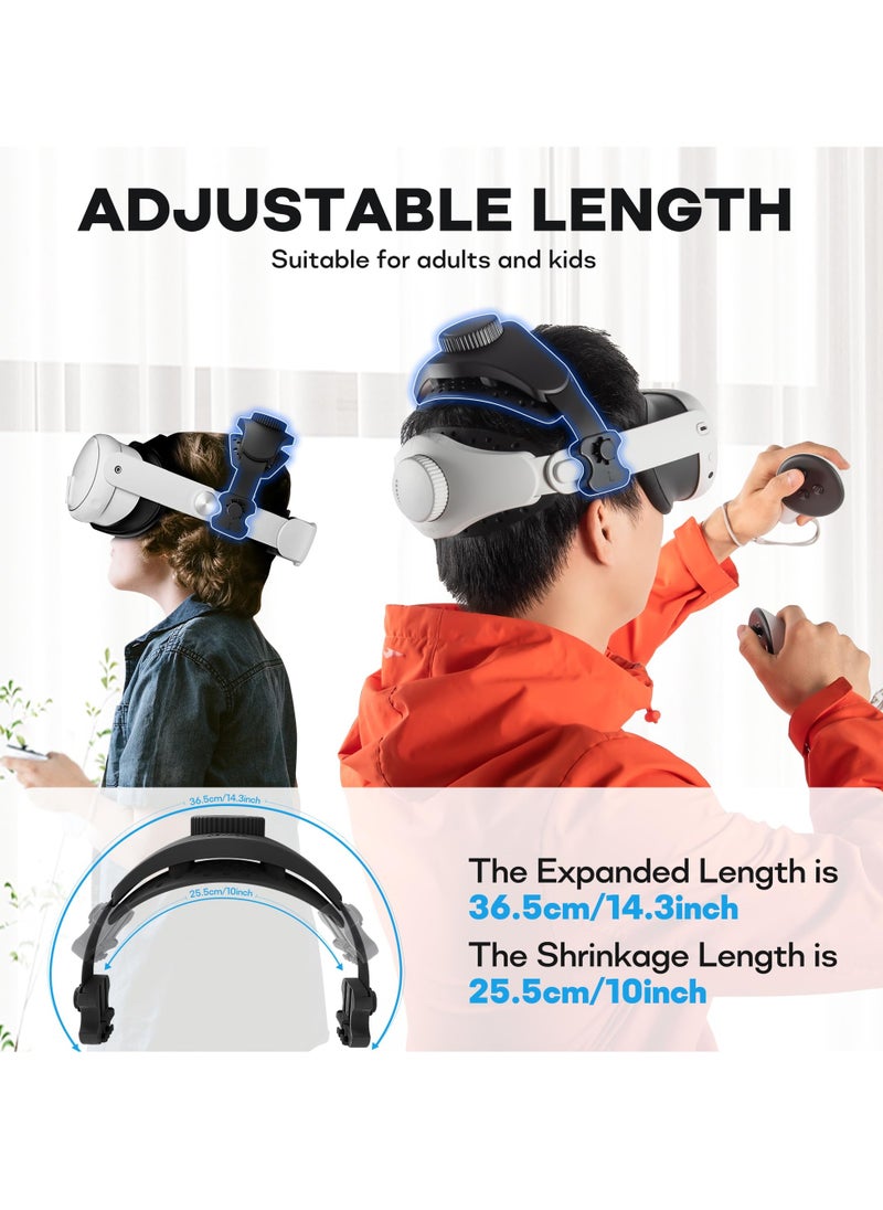 SYOSI - Adjustable Head Strap for Meta Quest Pro VR Reduce Head Pressure Lightweight Strap Enhanced Comfort and Gaming Immersion VR Compatible with Meta Quest 2 3 Elite Strap Pico 4 4Pro Gaming Headset - Image 1