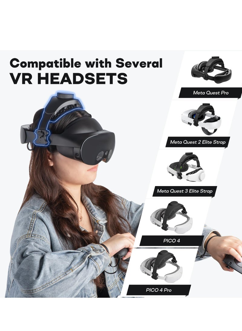 SYOSI - Adjustable Head Strap for Meta Quest Pro VR Reduce Head Pressure Lightweight Strap Enhanced Comfort and Gaming Immersion VR Compatible with Meta Quest 2 3 Elite Strap Pico 4 4Pro Gaming Headset - Image 1