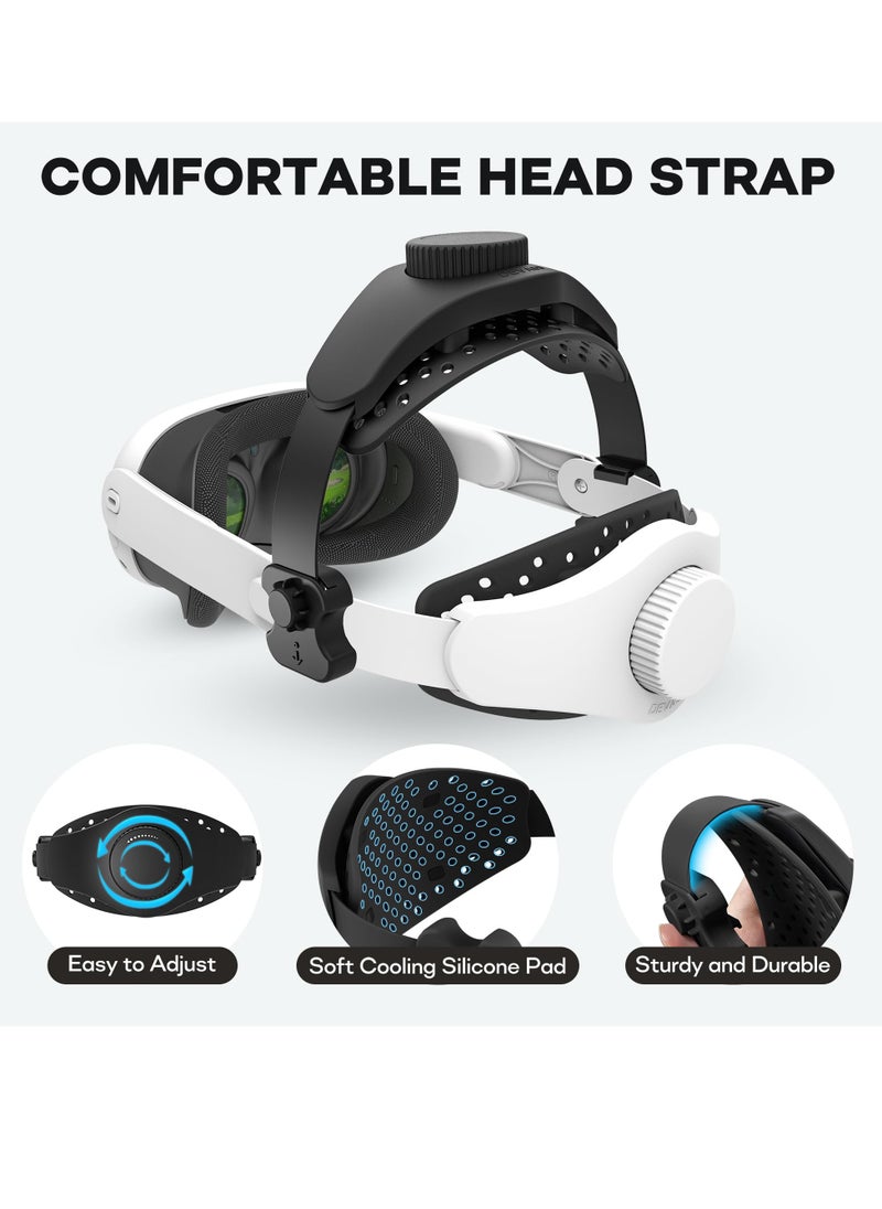 SYOSI - Adjustable Head Strap for Meta Quest Pro VR Reduce Head Pressure Lightweight Strap Enhanced Comfort and Gaming Immersion VR Compatible with Meta Quest 2 3 Elite Strap Pico 4 4Pro Gaming Headset - Image 1