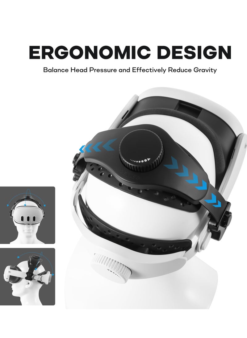 SYOSI - Adjustable Head Strap for Meta Quest Pro VR Reduce Head Pressure Lightweight Strap Enhanced Comfort and Gaming Immersion VR Compatible with Meta Quest 2 3 Elite Strap Pico 4 4Pro Gaming Headset - Image 1