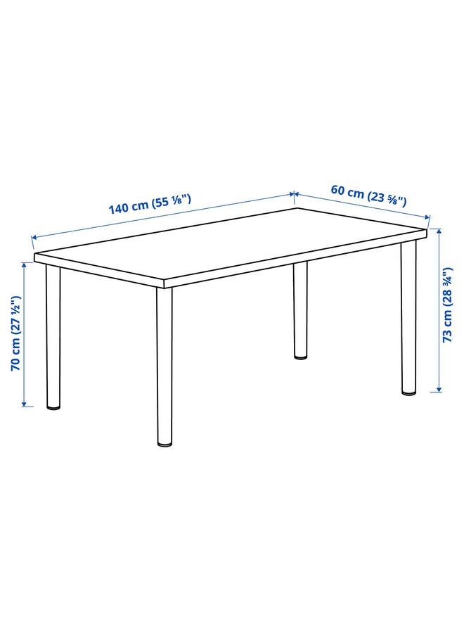 erorex Desk, White, 140X60 Cm - Image 3