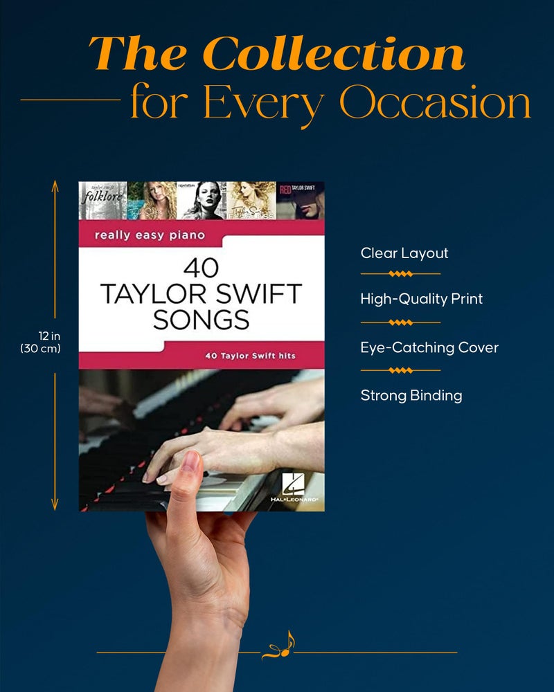 Hal Leonard 40 Taylor Swift Songs - Really Easy Piano Songbook | Easy Piano Sheet Music with Lyrics and Performance Tips | Beginner Pop Music Book for Students, ... Iconic Hits (Really Easy Piano; Hal Leonard) - Image 3
