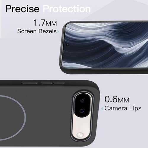 KARWAN® Magnetic Wireless Ultra Slim-Fit Back Case Cover for Google Pixel 8A |Hard PC Case Cover| Ultra-Thin & Light Weight with [Ultra Premium Feel] Case for Google Pixel 8A (6.1") (Black) - Image 5