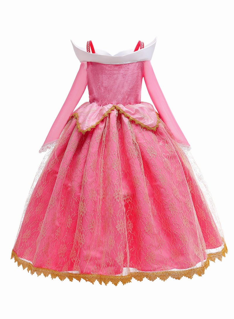 Loquat Princess Aurora Princess Dress Up Costume Ball Gown Toddler Girl Cosplay - Image 2