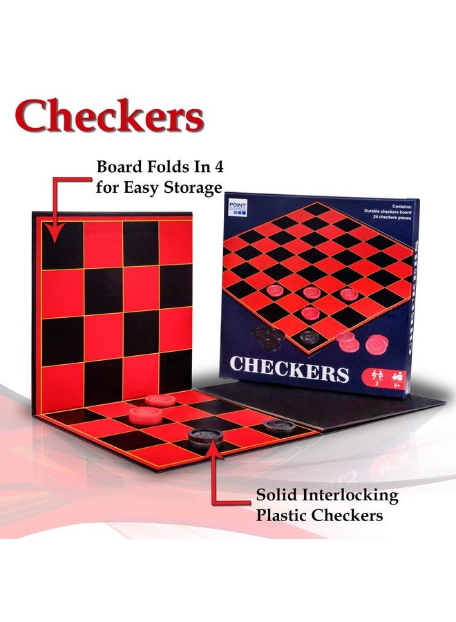 Point Games Checkers Board for Kids- Fun Checkerboard Game for Boys and Girls - Interlocking Checkers with Foldable Board by Point Games - Image 4
