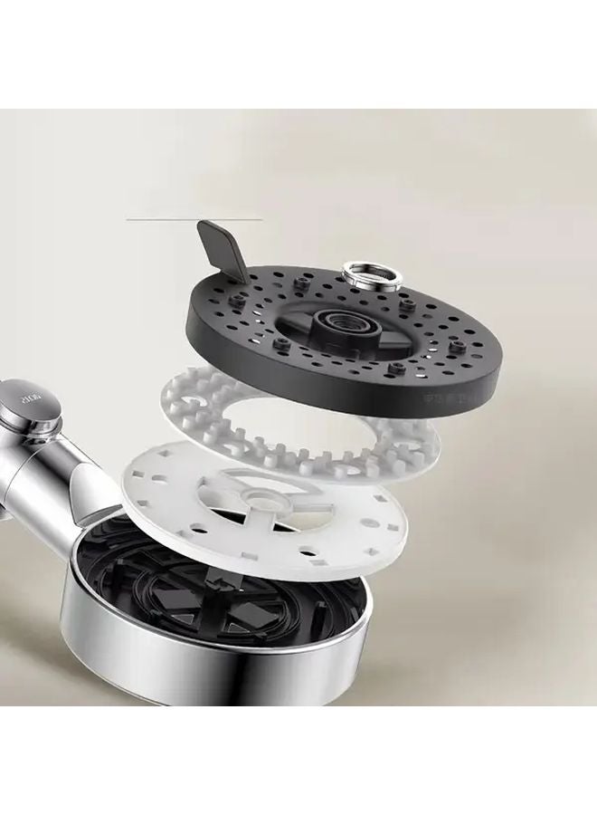 Grey Seven Star Pressurized Shower Head Water Heater Set Air Boost Bath Faucet - Image 5