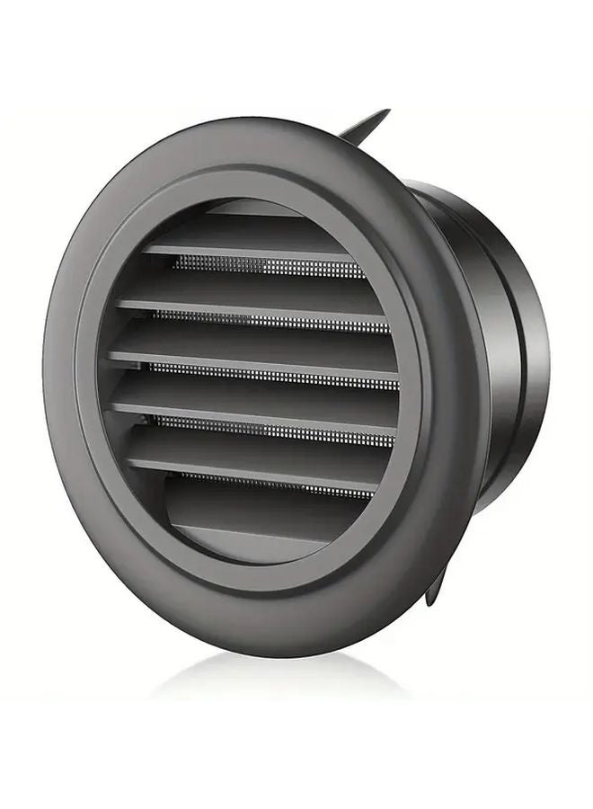 Black 4 Inch Round Soffit Vent Cover with Fly Screen Easy Installation - Image 1