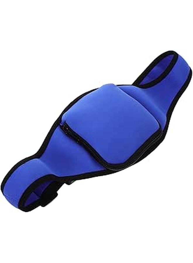 Neoprene Microphone Belt Waist Pack With Zippered Closure Black Trainer Mic Holder Strap For Running Gym Workout Waistband - Image 1