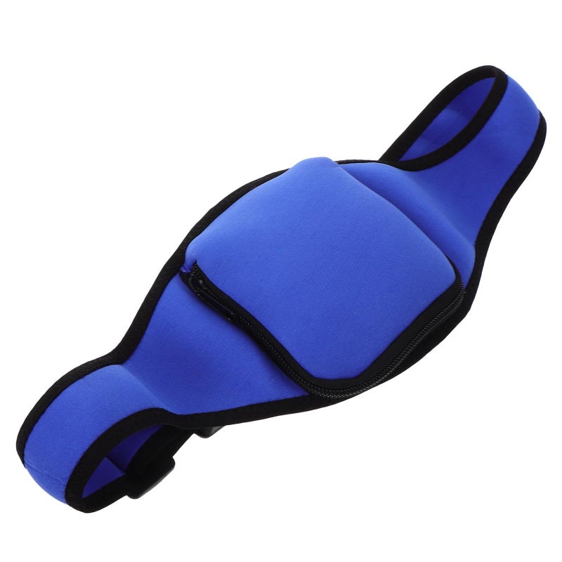 Neoprene Microphone Belt Waist Pack With Zippered Closure Black Trainer Mic Holder Strap For Running Gym Workout Waistband - Image 2