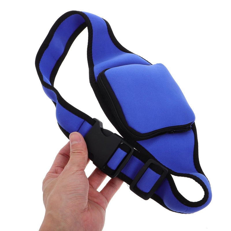 Neoprene Microphone Belt Waist Pack With Zippered Closure Black Trainer Mic Holder Strap For Running Gym Workout Waistband - Image 4