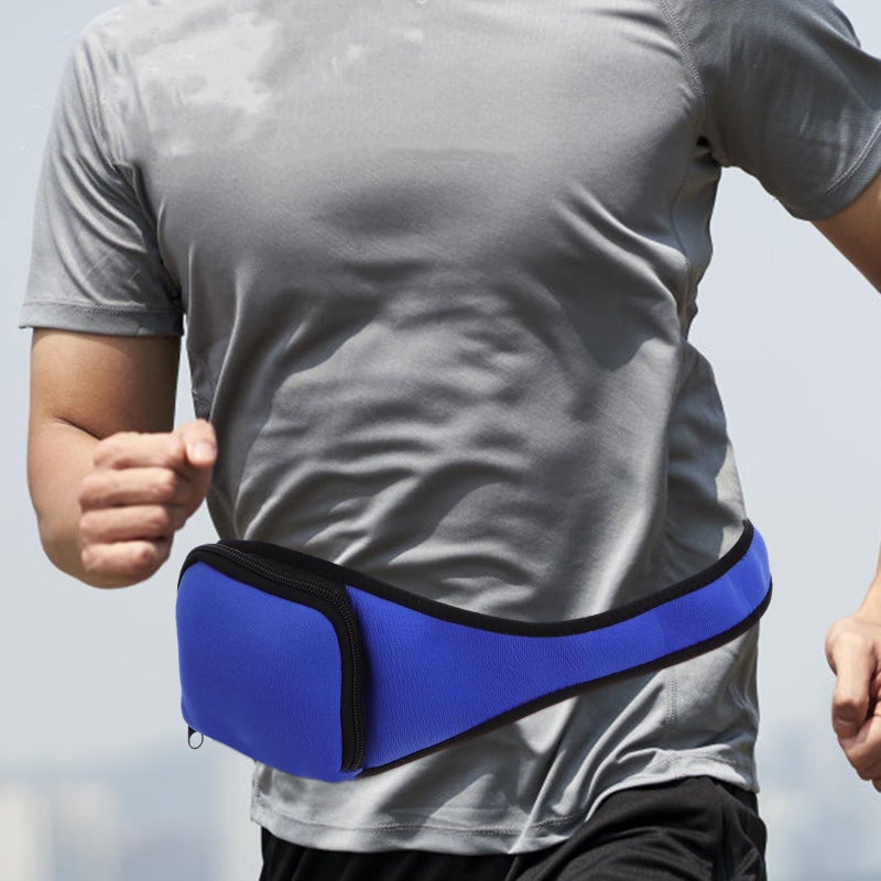 Neoprene Microphone Belt Waist Pack With Zippered Closure Black Trainer Mic Holder Strap For Running Gym Workout Waistband - Image 5