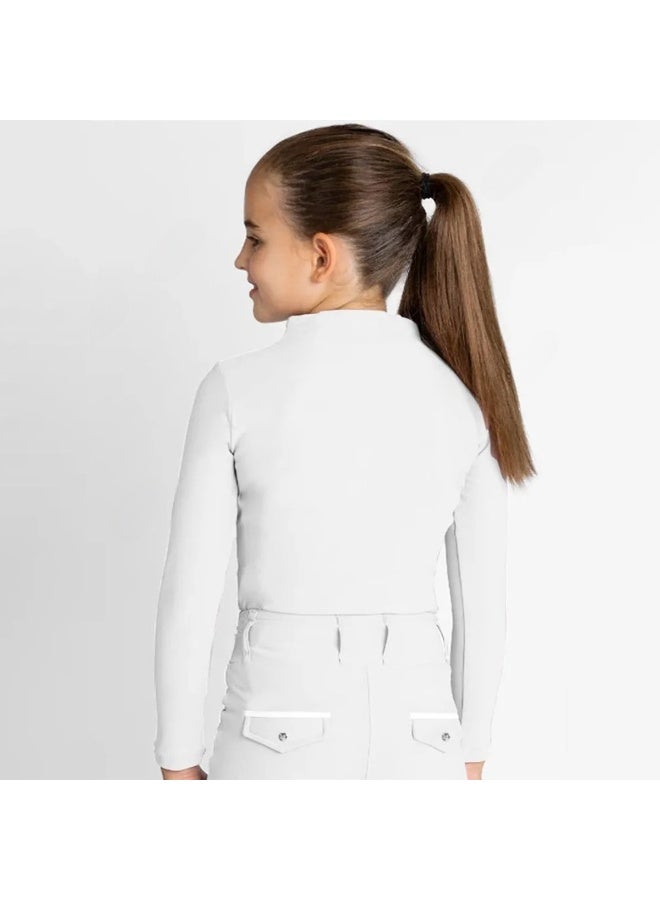 general Zipper Equestrian T-Shirts Girls Long sleeve Sport Horse Riding Clothes Breathable Tops Girl Trainning Competition Blouse - Image 2
