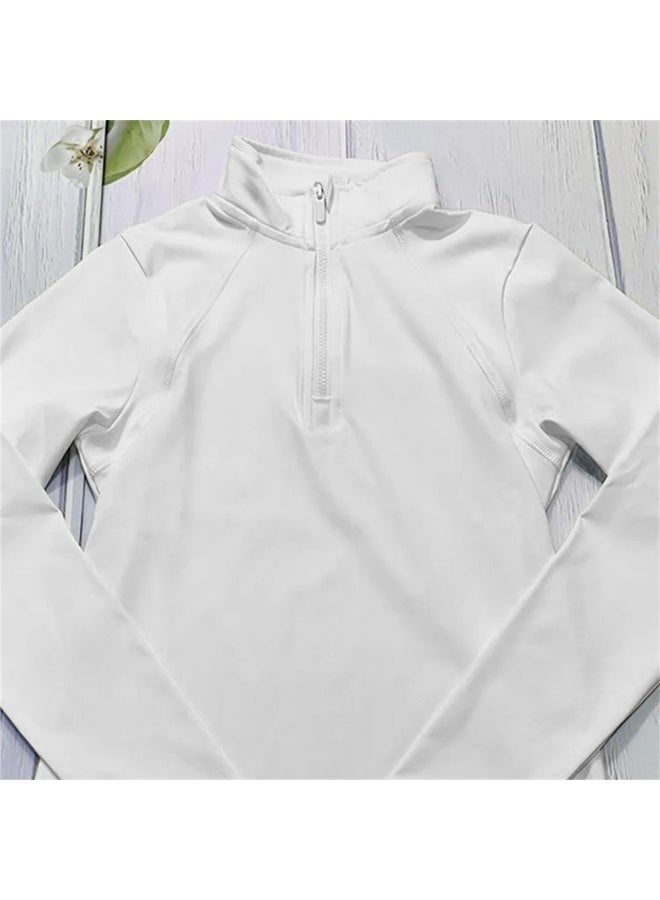 general Zipper Equestrian T-Shirts Girls Long sleeve Sport Horse Riding Clothes Breathable Tops Girl Trainning Competition Blouse - Image 3