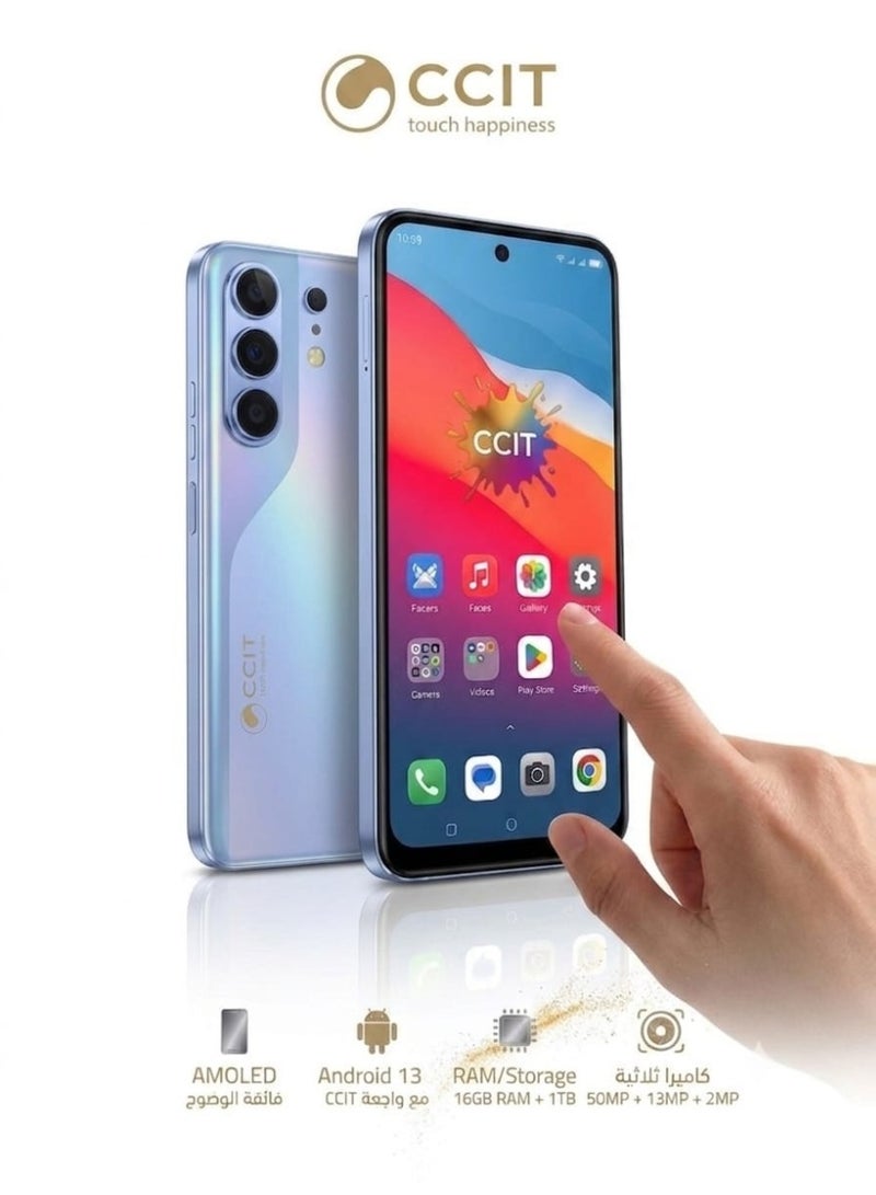 CCIT Smartphone CCIT CAMON 500 AMOLED 7.0 Inch Triple Camera blue - Image 3